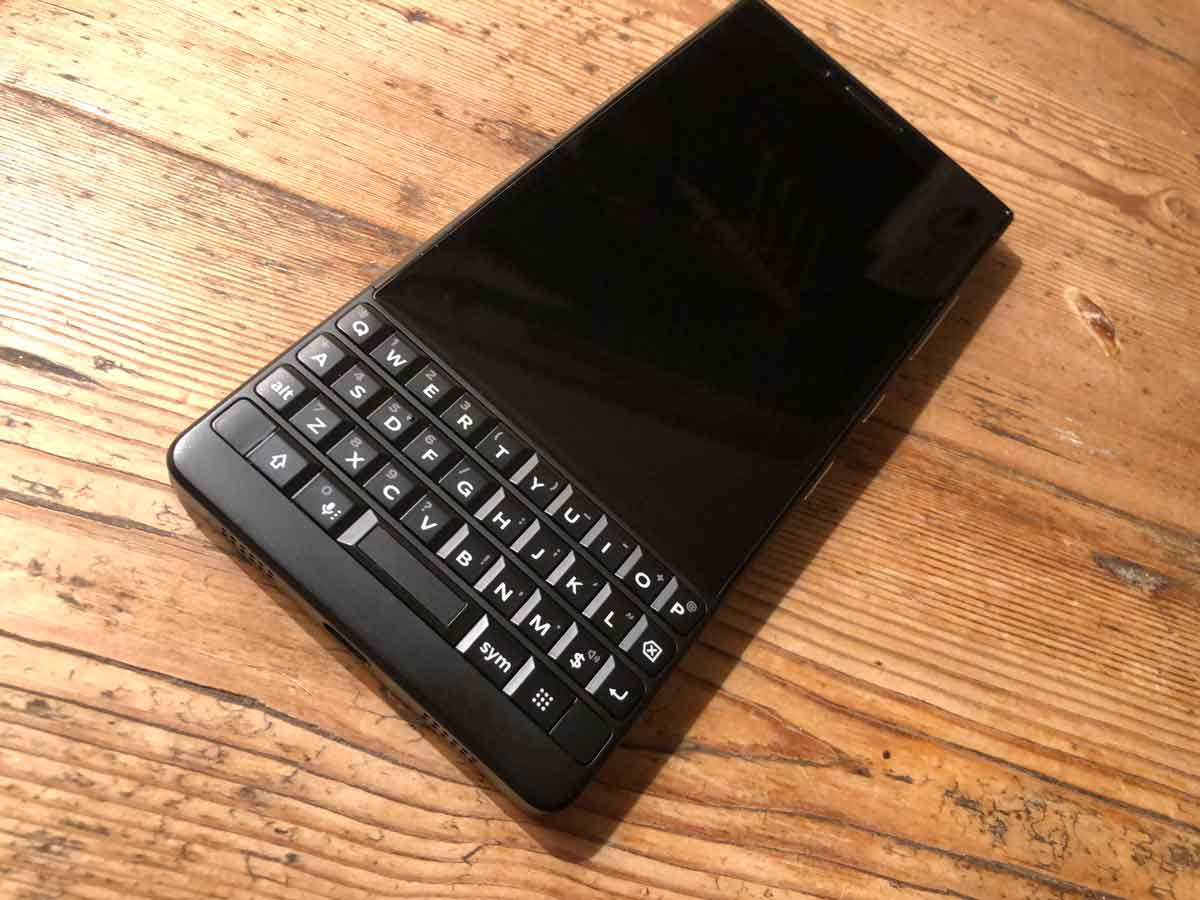 Blackberry phone to illustrate Google mobile first indexing on blog for Serious Content, London