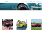 Screen grab of web site demo for automotive garages including restoration, features stock footage and images from Pexels image library