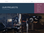 Screen grab of web site demo for automotive garages including restoration, features stock footage and images from Pexels image library