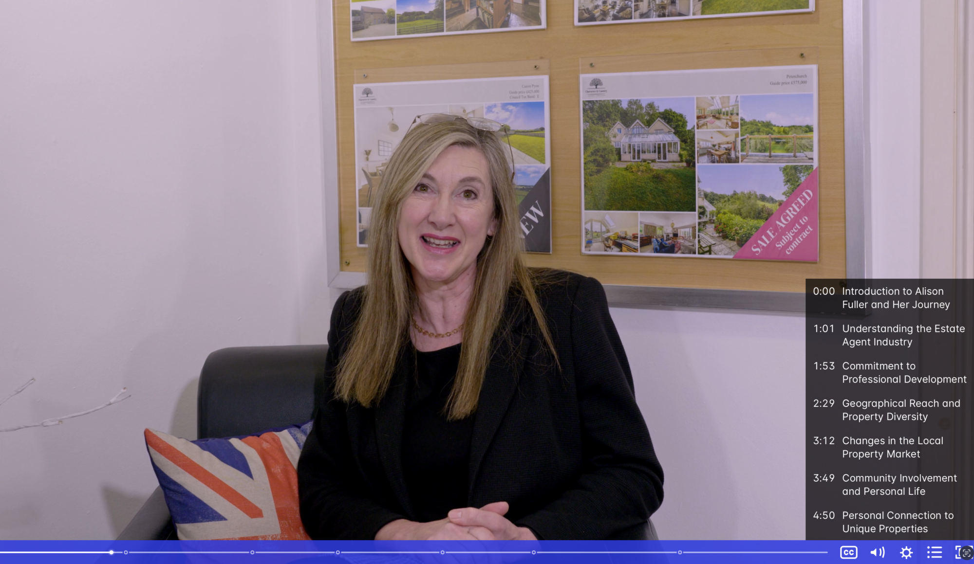 Screen grab of video about Hereford estate agents Character and Country