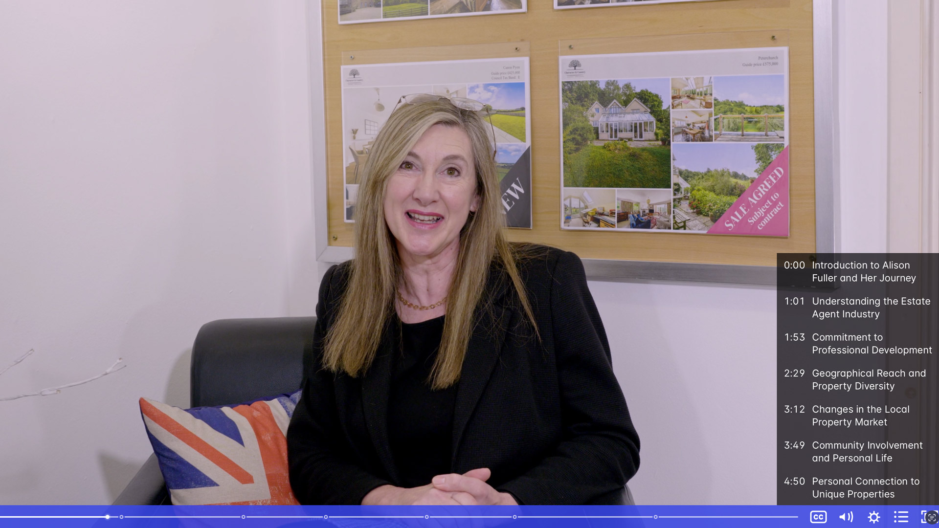 Screen grab of video about Hereford estate agents Character and Country