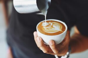 coffee cup to illustrate blog post about content for food producers, image courtesy pexels.