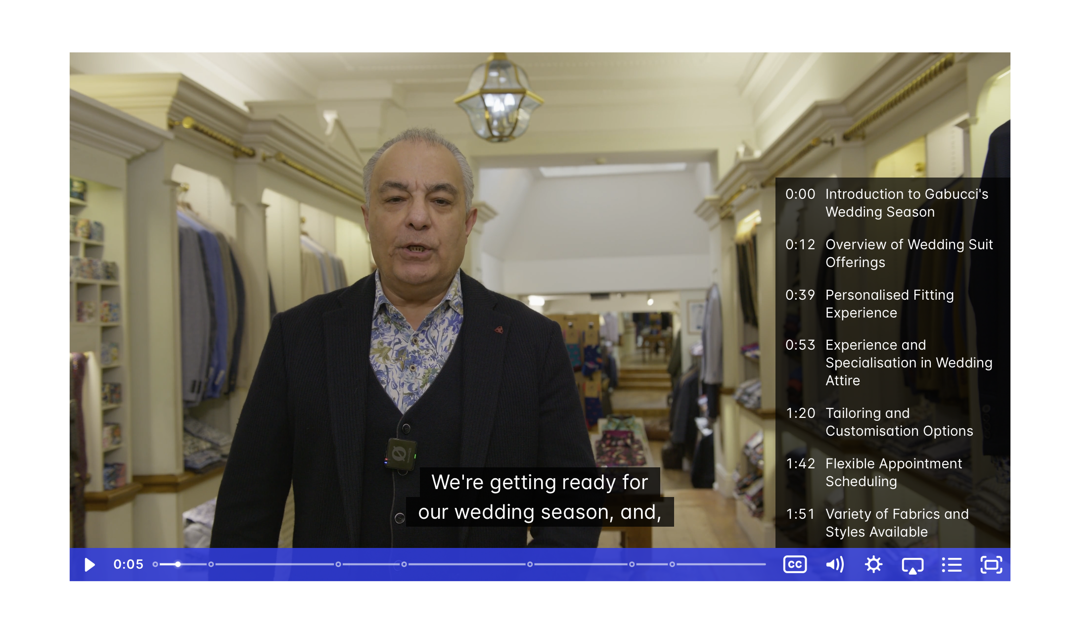 Promo video for Gabucci outlining wedding services for 2026, produced by This Video Works, London and Edinburgh