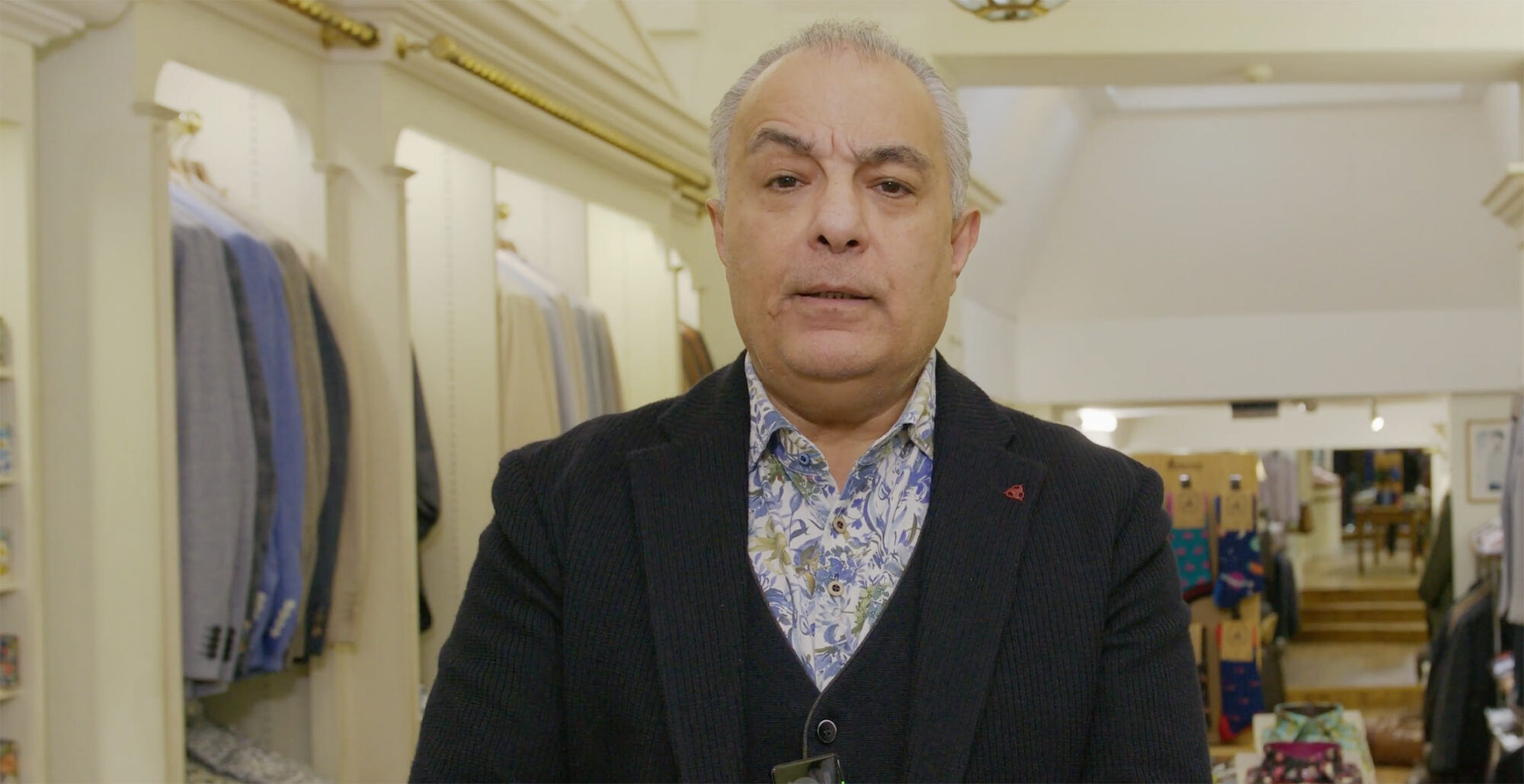 Video for Gabucci outlining their Environmental Policy re producing their shirts, their tailoring, and wedding services for 2026, produced by This Video Works, London and Edinburgh