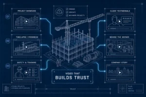 image to illustrate video types for construction companies, from This Video Works, Edinburgh, London and Worcester