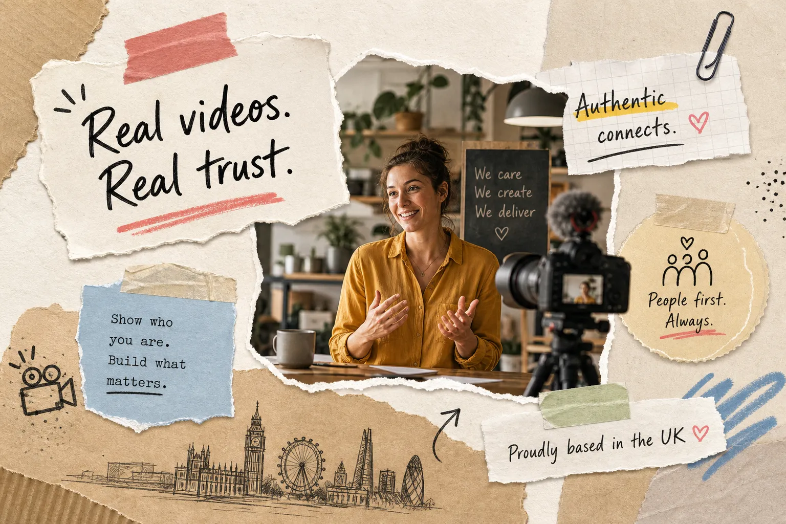 AI generated image to convey Authentic Business Videos That Build Real Trust in the UK